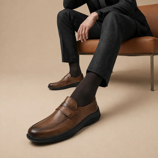 Mocassin en Cuir Véritable