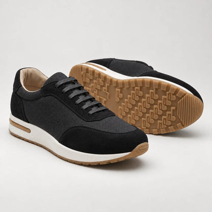 Sneakers Homme Toile Tissée et Suède