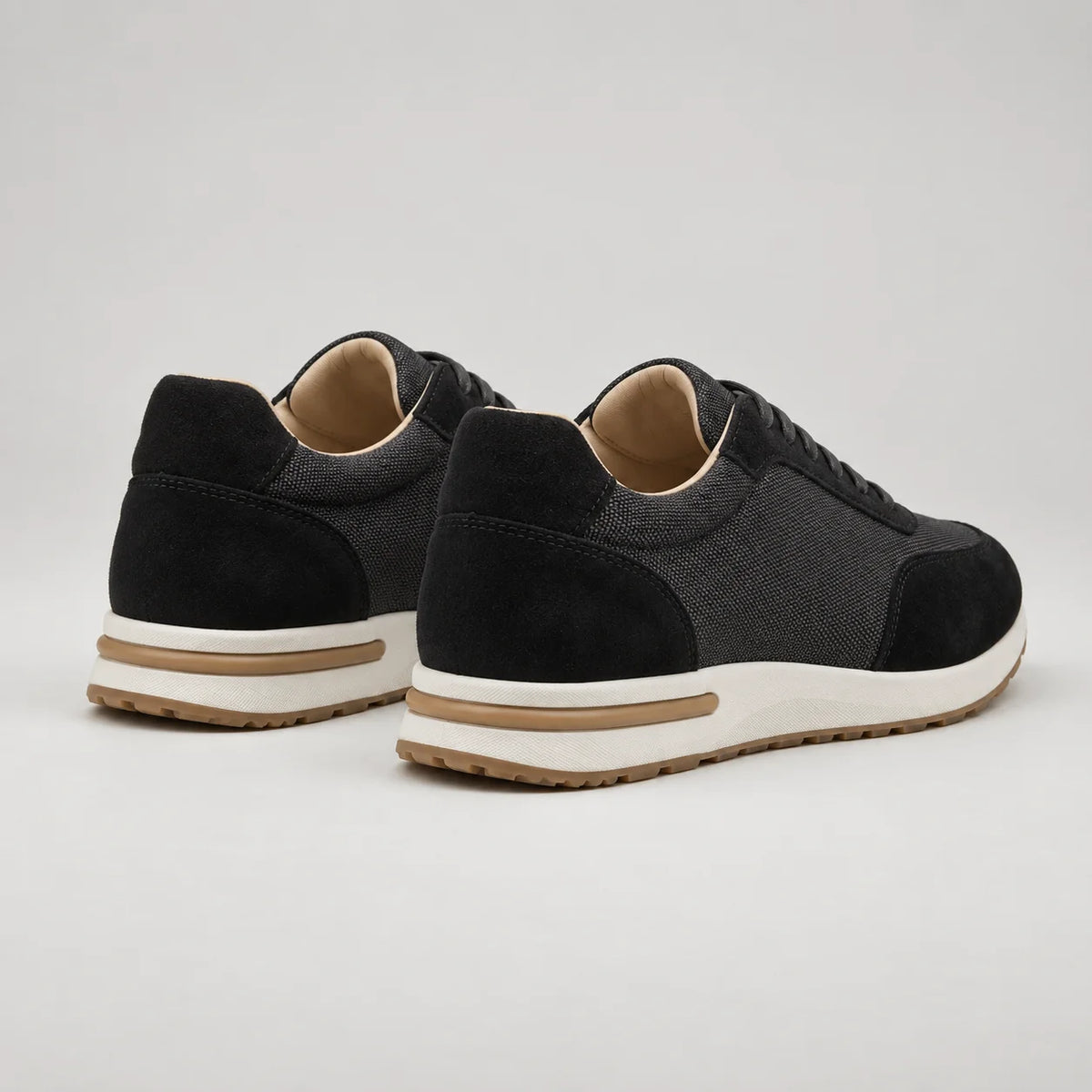 Sneakers Homme Toile Tissée et Suède