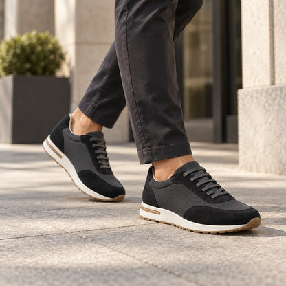 Sneakers Homme Toile Tissée et Suède