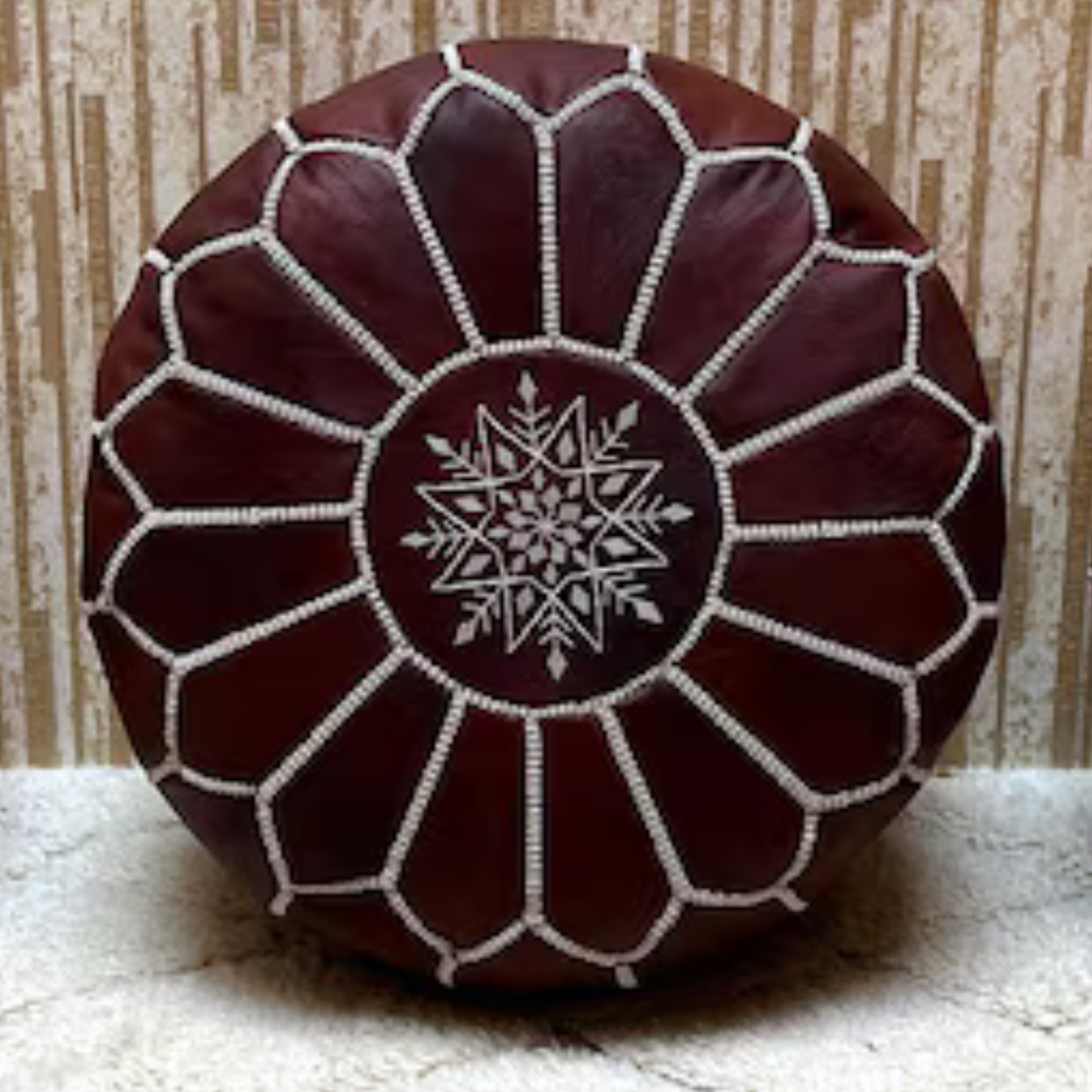 POUF MAROCAIN EN CUIR
