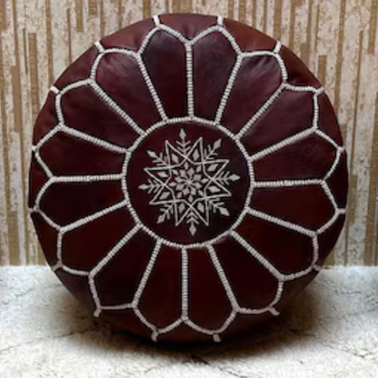 POUF MAROCAIN EN CUIR