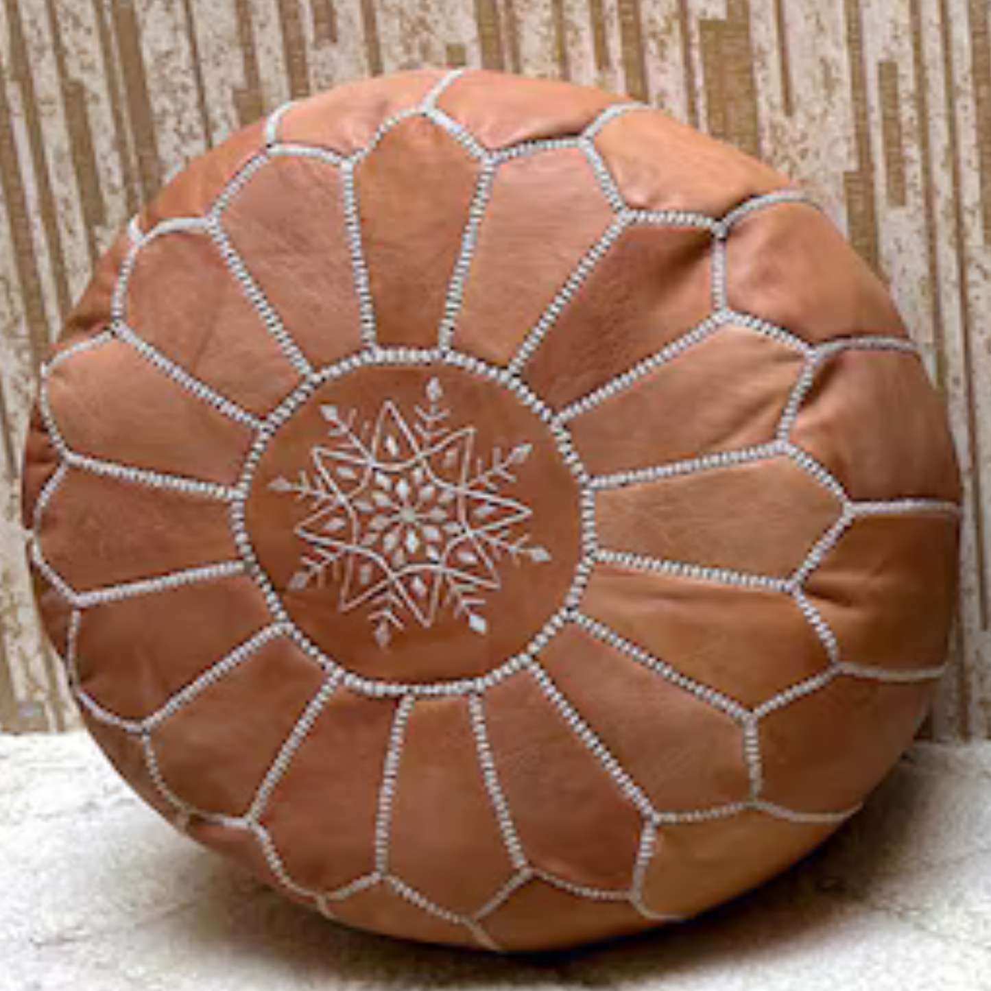 POUF MAROCAIN EN CUIR