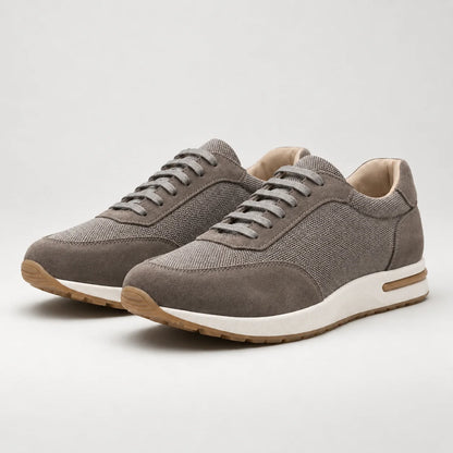 Sneakers Homme Toile Tissée et Suède