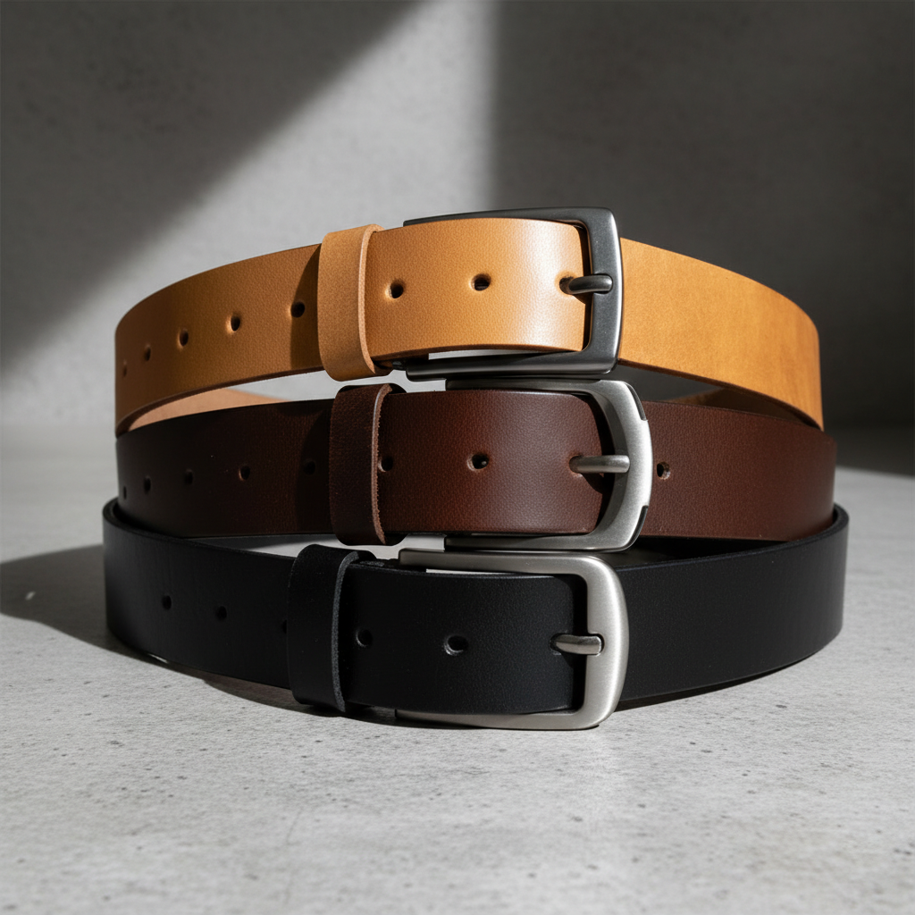 CEINTURE EN CUIR NATUREL