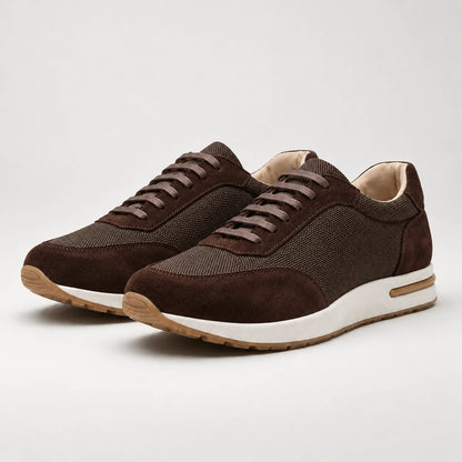 Sneakers Homme Toile Tissée et Suède