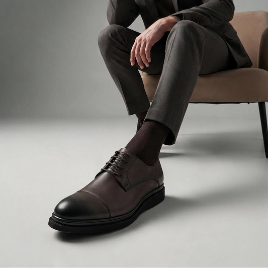 Derby Homme en Cuir Véritable – Élégance & Confort